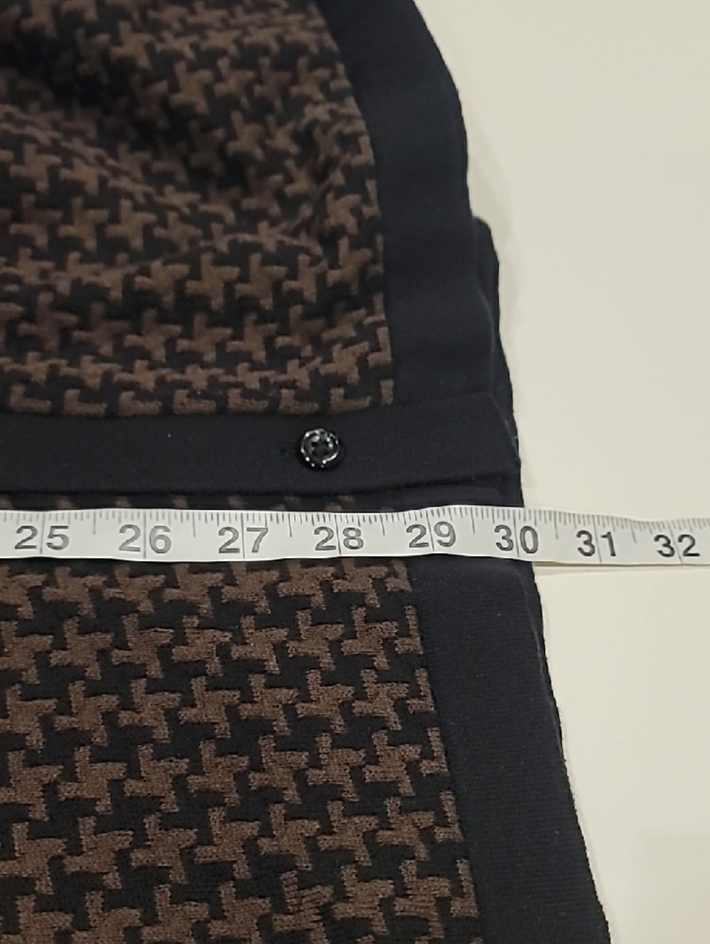 Express Men's Black and Brown Houndstooth Knit Button-Up Shirt XL - Picture 11 of 11